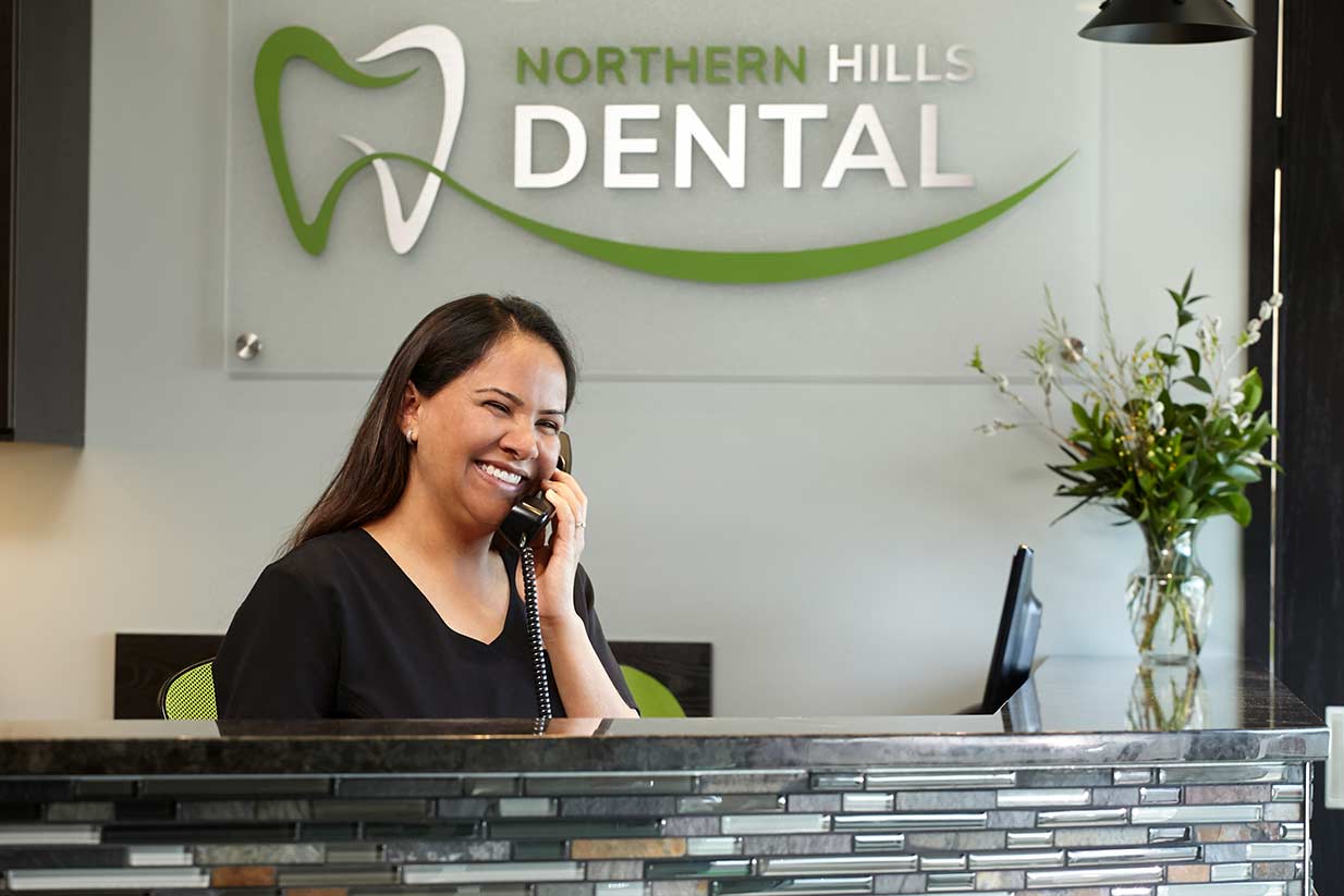 Answering Phone | Northern Hills Dental | NW Calgary, AB