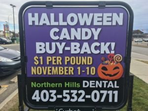 Halloween Candy Buy Back | Northern Hills Dental | NW Calgary, AB